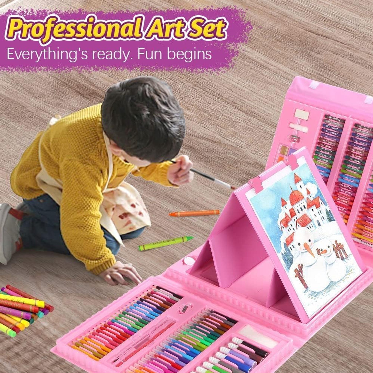 208 Piece All-in-One Art Supplies Kit for Kids & Beginners - Happy Price - Image 4
