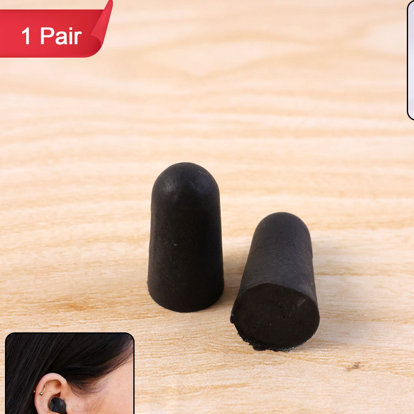Comfortable Soft Earplugs for Noise Reduction - 1 Pair - Happy Price - Image 1