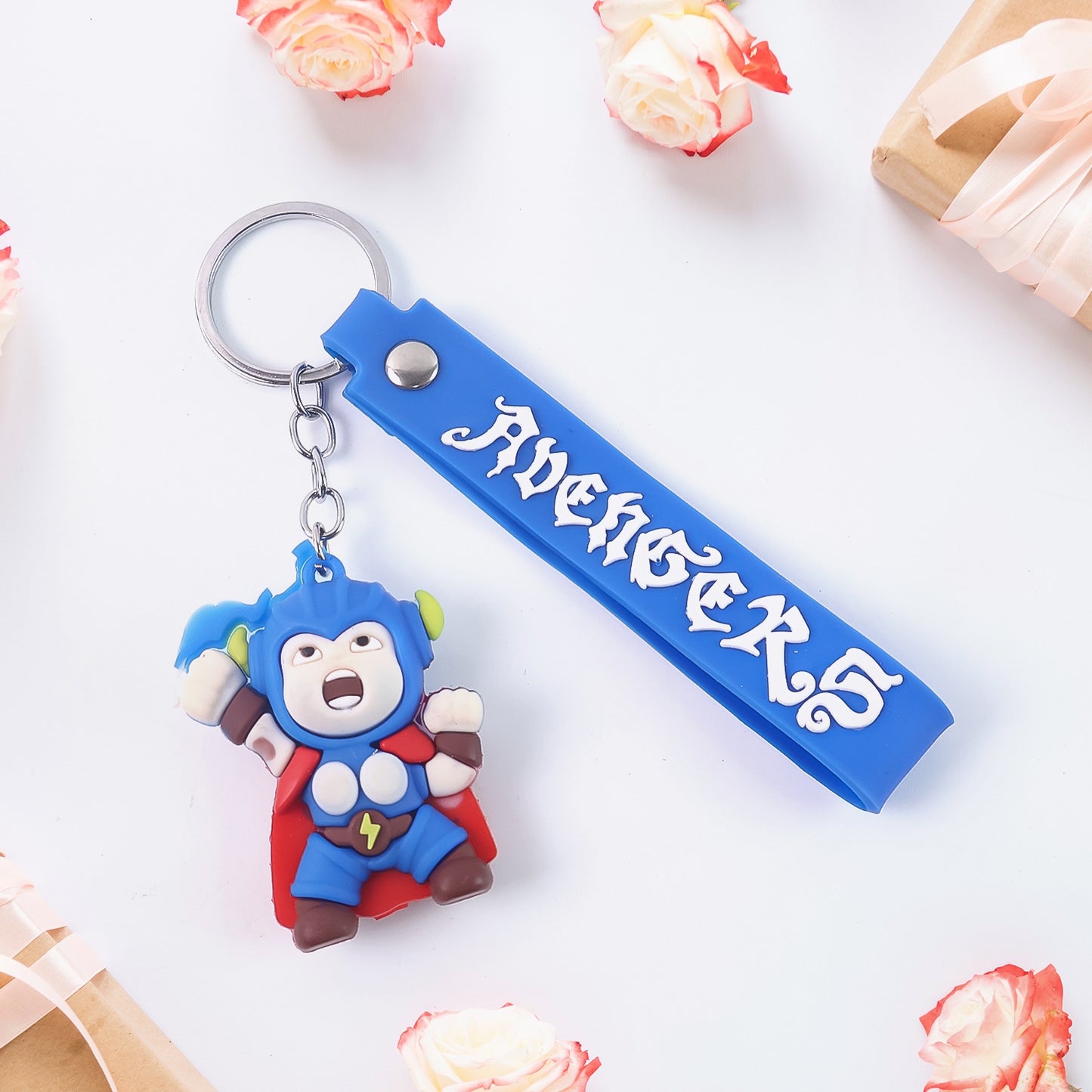 Cute Silicone 3d Key Chain With Metal Hook  Strap (Pack Of 1) - Happy Price - Image 5