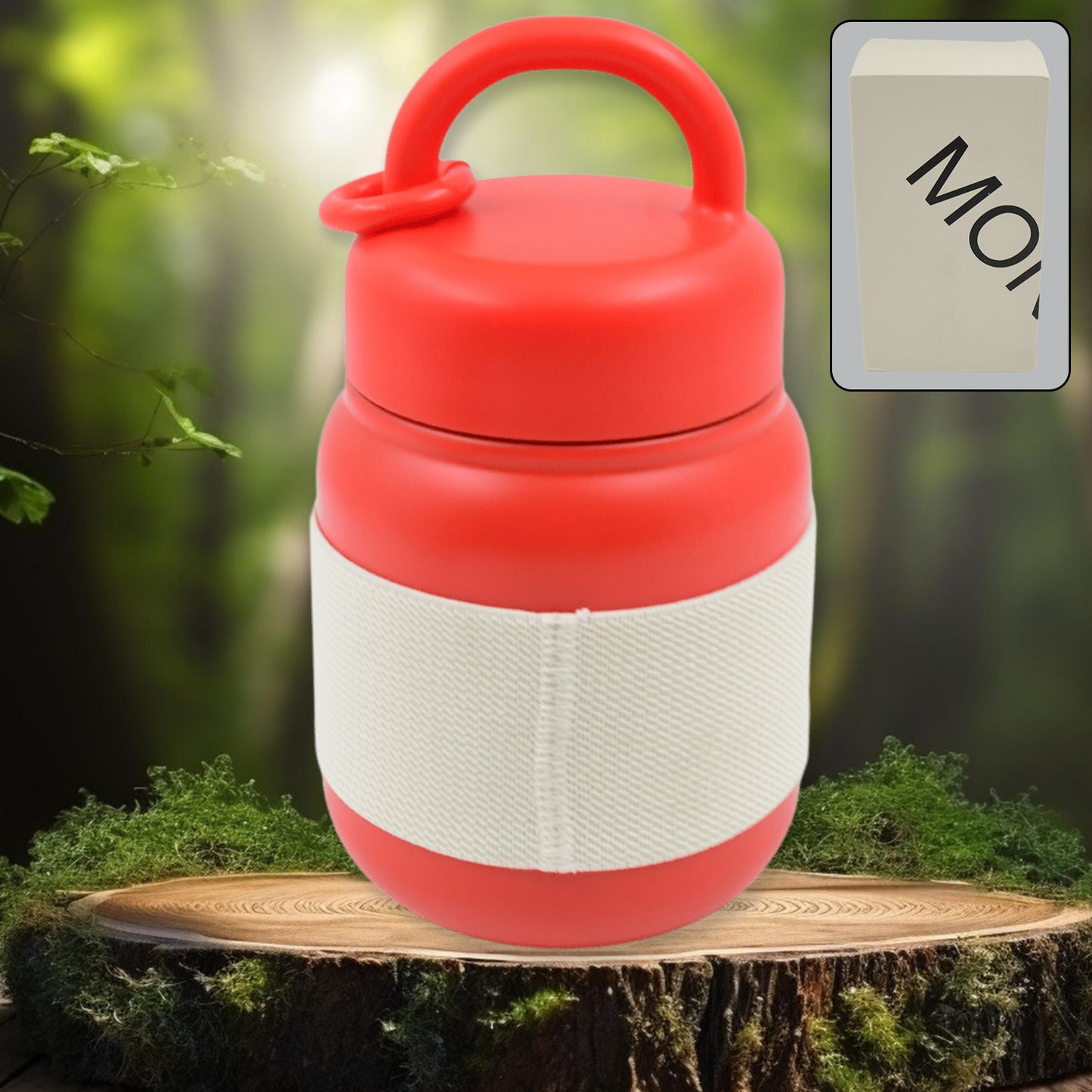 Stainless Steel Mug  Bottle Vacuum Insulated Cup With Handle  Rubber Grip (550 Ml) - Happy Price - Image 2