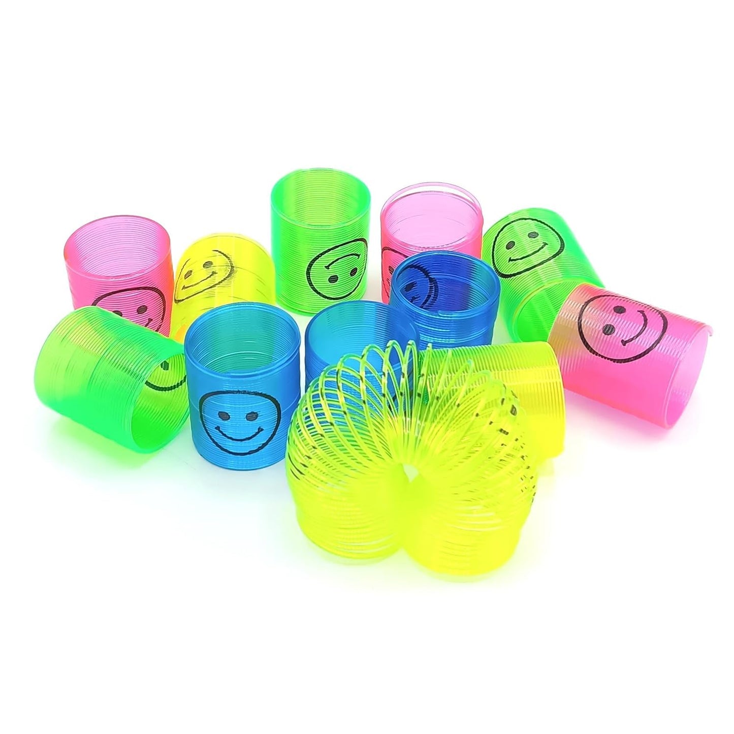 Multicolor Magic Smiley Spring Spring Toys Slinky Slinky Spring Toy Toy For Kids For Birthdays Compact And Portable Easy To Carry (12 Pcs Set) - Happy Price - Image 5