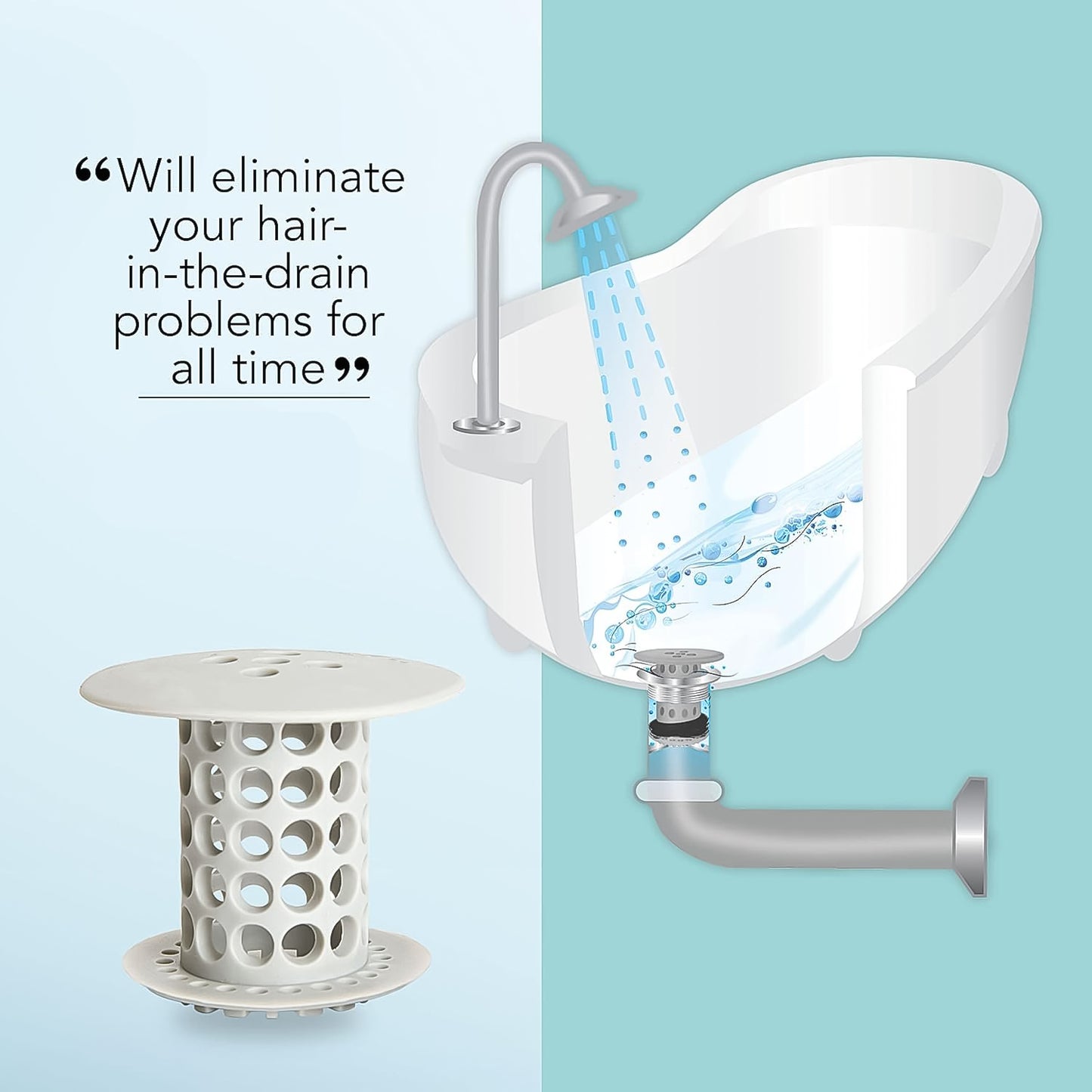 Universal Tub Drain Hair Catcher Strainer (1 Pc) - Happy Price - Image 6