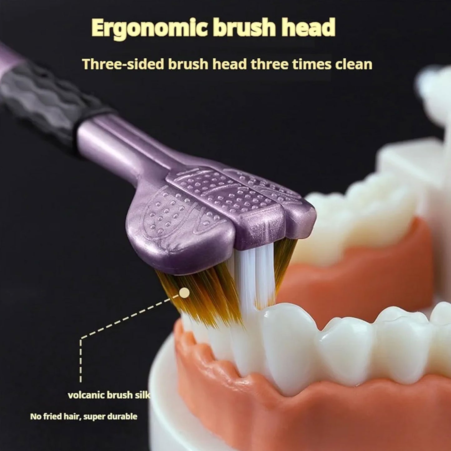 3-Sided Soft Bristle Toothbrush Set (2 Pcs) - Happy Price - Image 3