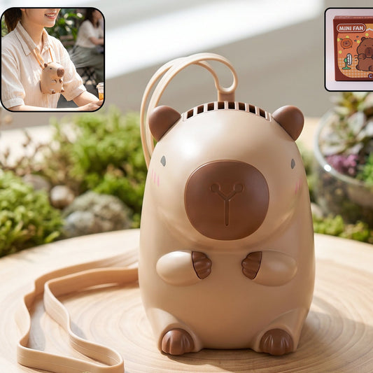 Portable Bear Mini Fan with Neck Strap - Rechargeable Personal Cooler (1 Pc) - Great Price - Image 1