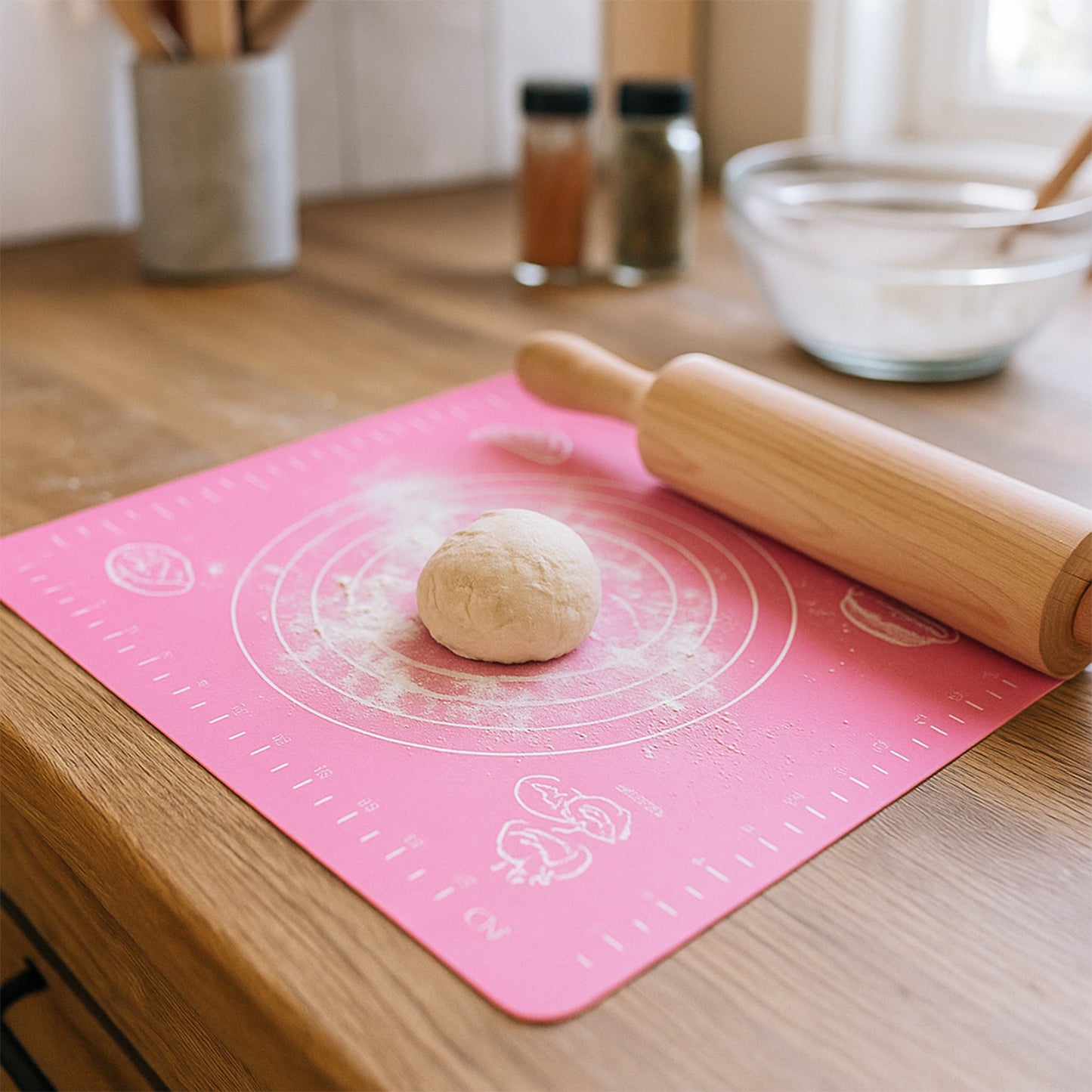 Non-Stick Baking Mat with Measurement Guides - 29x26 cm (1 Pc) - Happy Price - Image 3