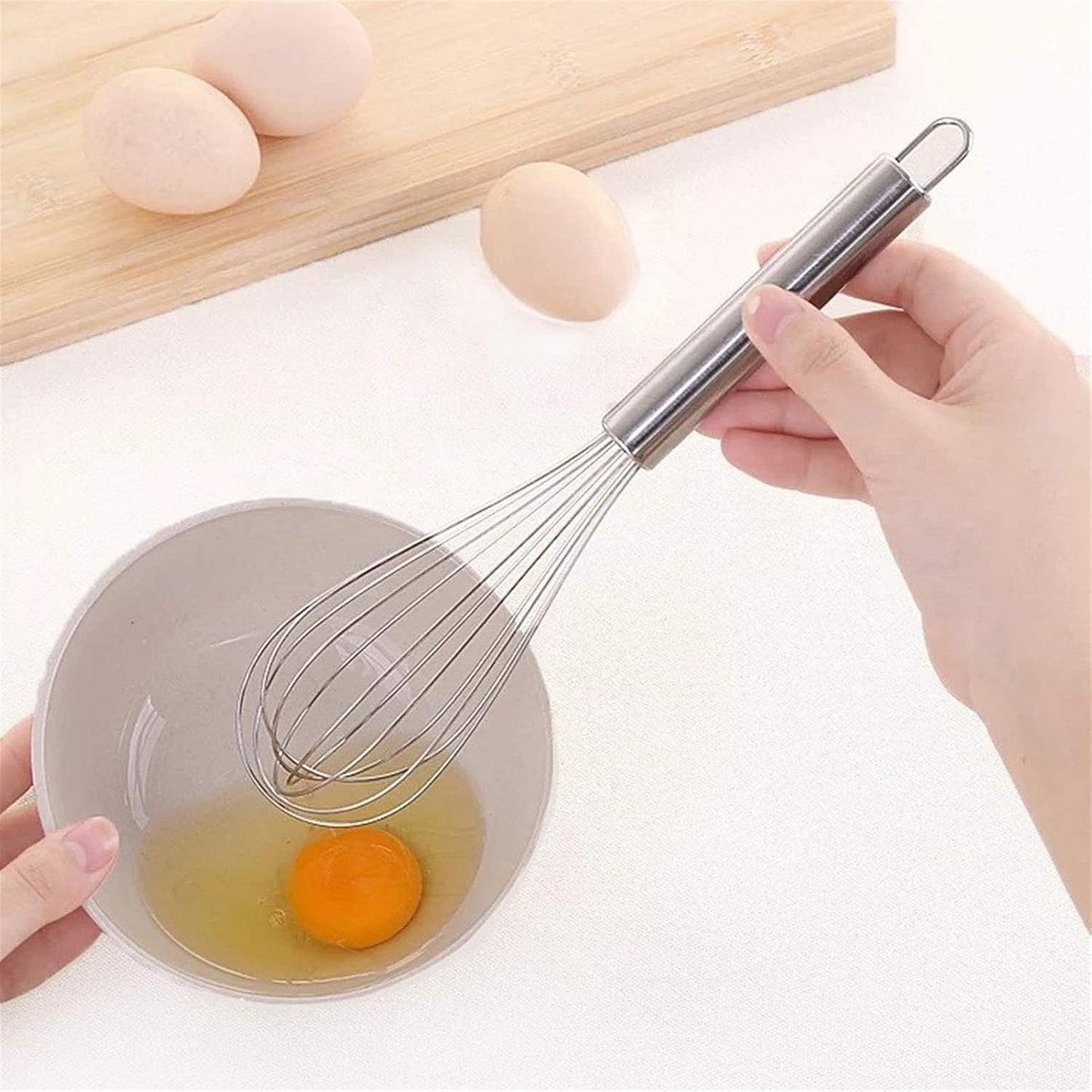 Medium Stainless Steel Balloon Whisk (24cm  1 Pc) - Happy Price - Image 5