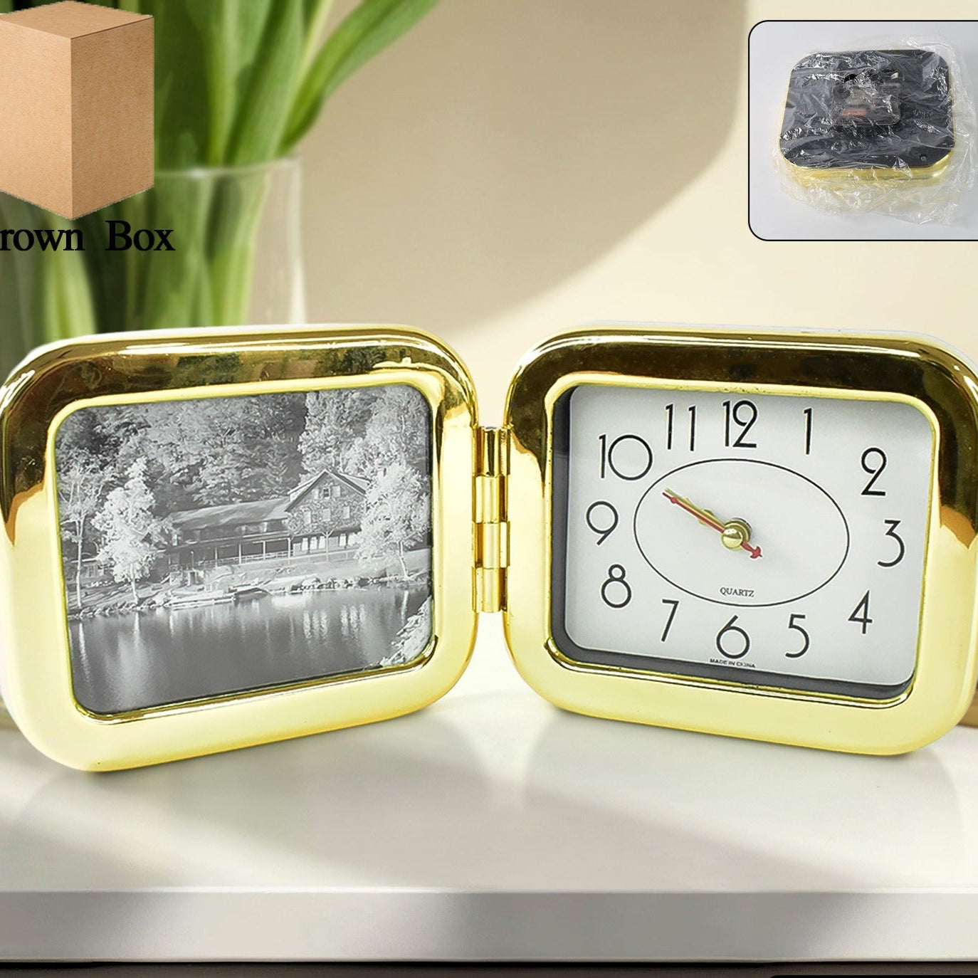 Portable Foldable Desk Clock  Space-saving And Stylish (1 Pc) - Happy Price - Image 1