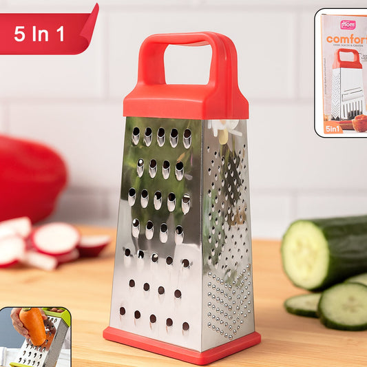 Happyprice 5-in-1 Stainless Steel Grater and Slicer for Kitchen Use - Happy Price - Image 1
