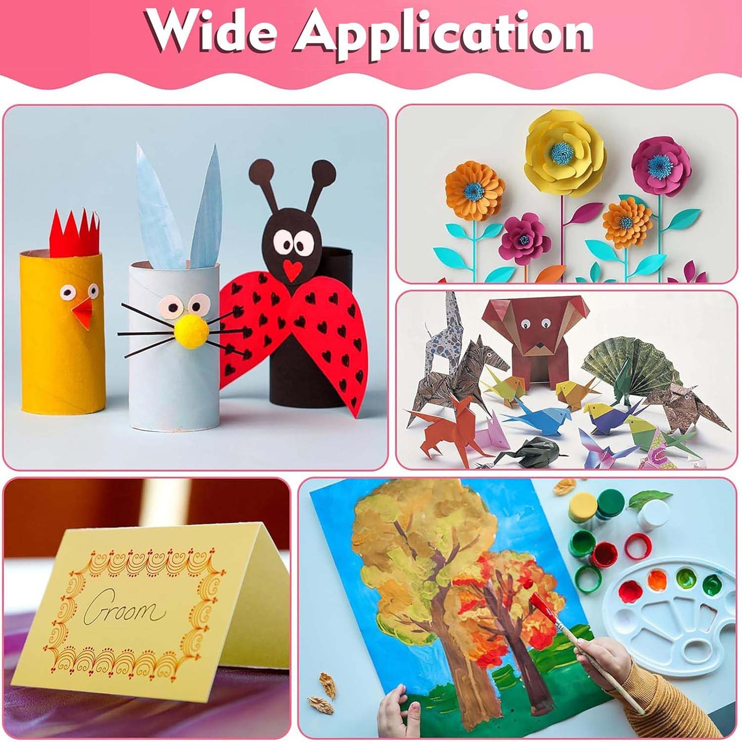 A4 Craft Paper Sheets - 24 Assorted Colors for Art Projects - Happy Price - Image 3