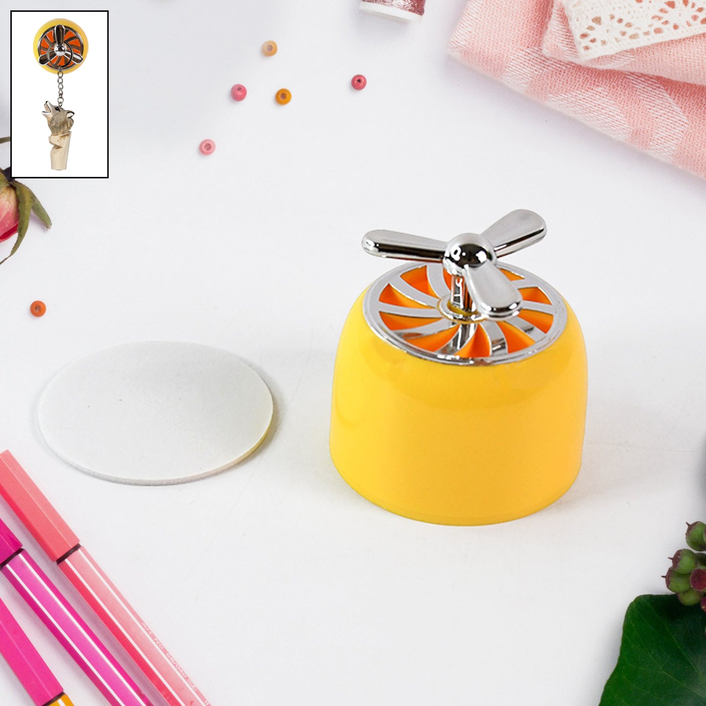 Stylish Mini Propeller Shape Car Dashboard Air Freshener (1 Pc) - Happy Price - Image 2