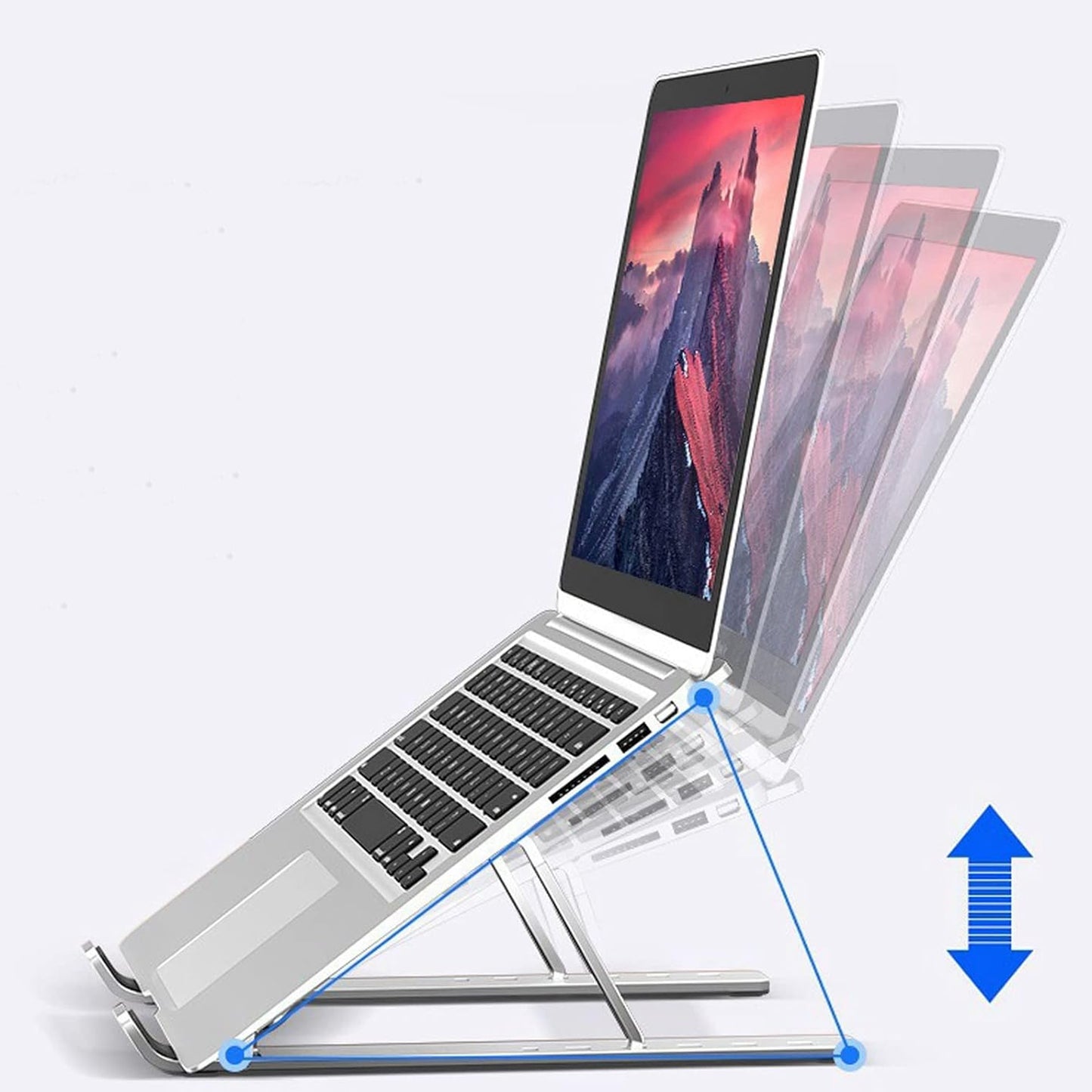 Adjustable Metal Laptop Stand for Desk - 7 Angle Settings (1 Pc) - Happy Price - Image 6
