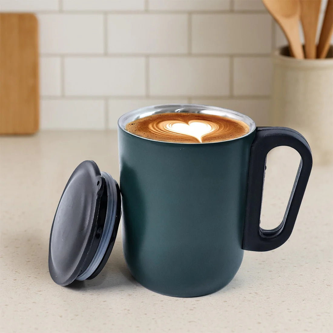 Supermom Stainless Steel Insulated Mug with Lid, 300ml (1 Piece) - Happy Price - Image 2