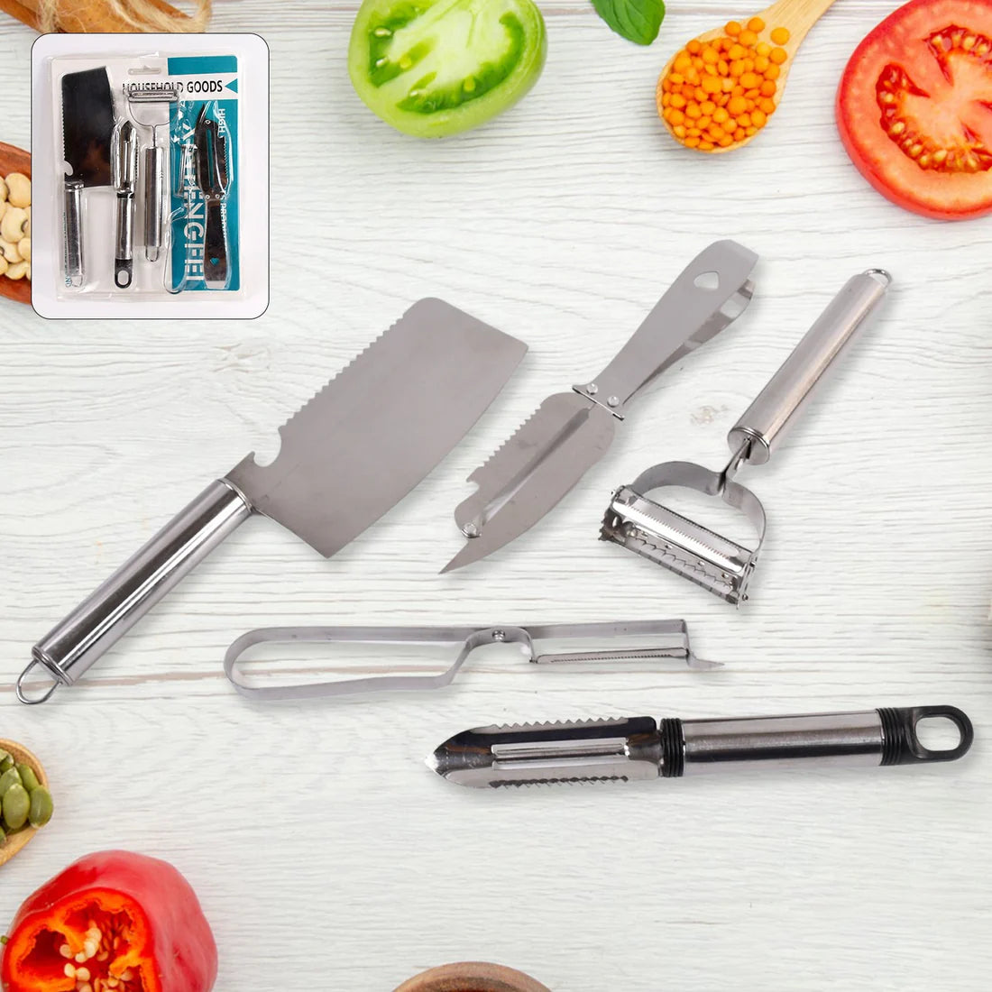 5-Piece Kitchen Gadget Set: Peeler, Grater & More - Happy Price - Image 2