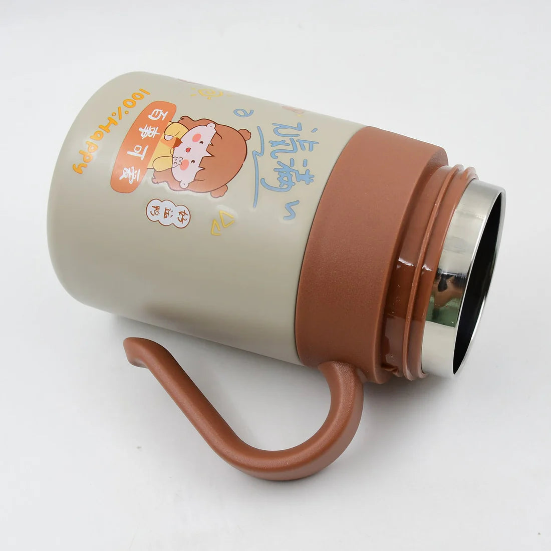 Stainless Steel Insulated Mug with Handle - 550 ML - Happy Price - Image 4