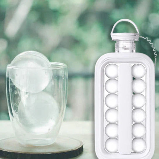 Foldable Ice Tray with Lid - Makes Ice Balls & Cubes - Happy Price - Image 1