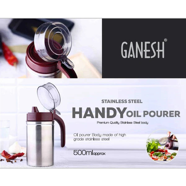Stainless Steel Oil Dispenser, 500ml Oil Container with Precision Nozzle - Happy Price - Image 5