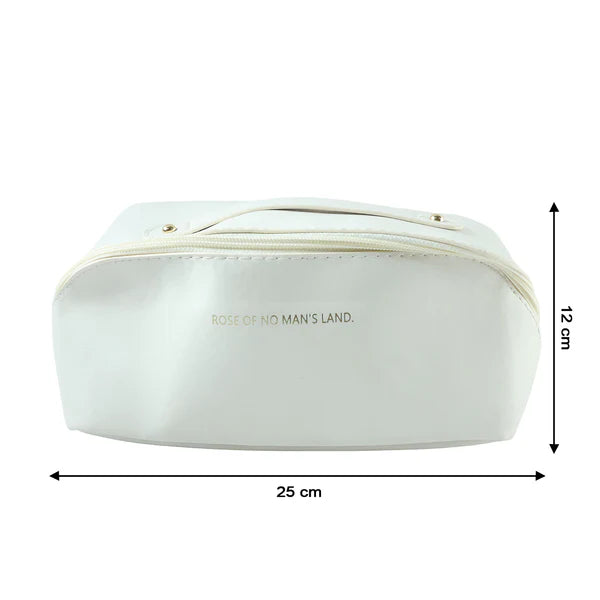 Travel Toiletry Organizer Pouch - Waterproof Cosmetic Bag with Zipper & Handle (1 Pc, Mix Color) - Happy Price - Image 4