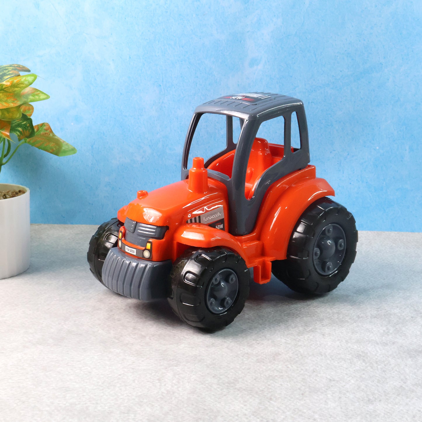 Friction Powered Tractor Toy for Kids - 1 Pc, Durable Plastic Farm Vehicle - Happy Price - Image 7
