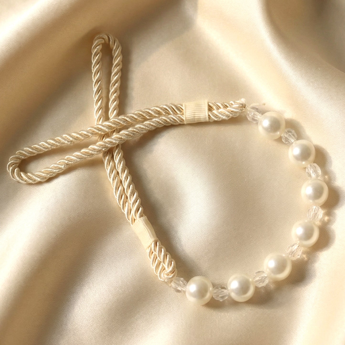 Pearl Beaded Curtain Tieback with Rope - 1 Piece - Happy Price - Image 6
