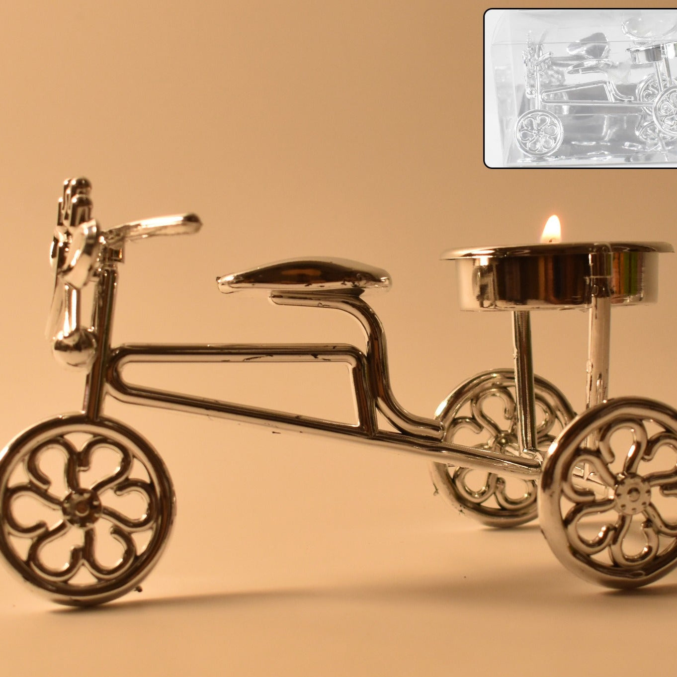 Cycle Tealight Holder  Candle Holder Decorative Candle (1 Pc) - Happy Price - Image 1