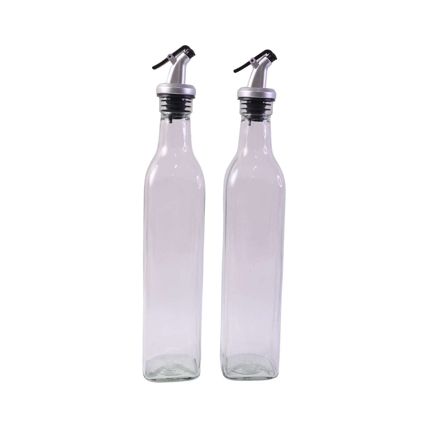 Glass Oil Dispenser Bottle Set - 500ml Leak Proof Pourer (2 Pc) - Happy Price - Image 4