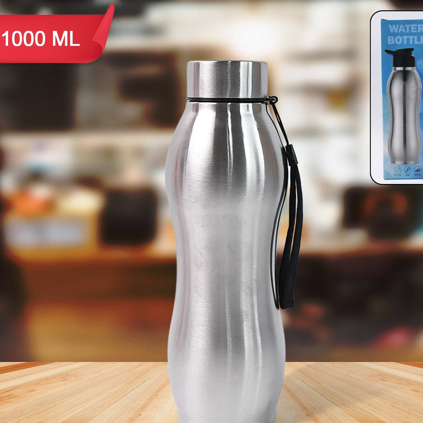 Stainless Steel Insulated Water Bottle - 1000 ML Capacity - Happy Price - Image 1