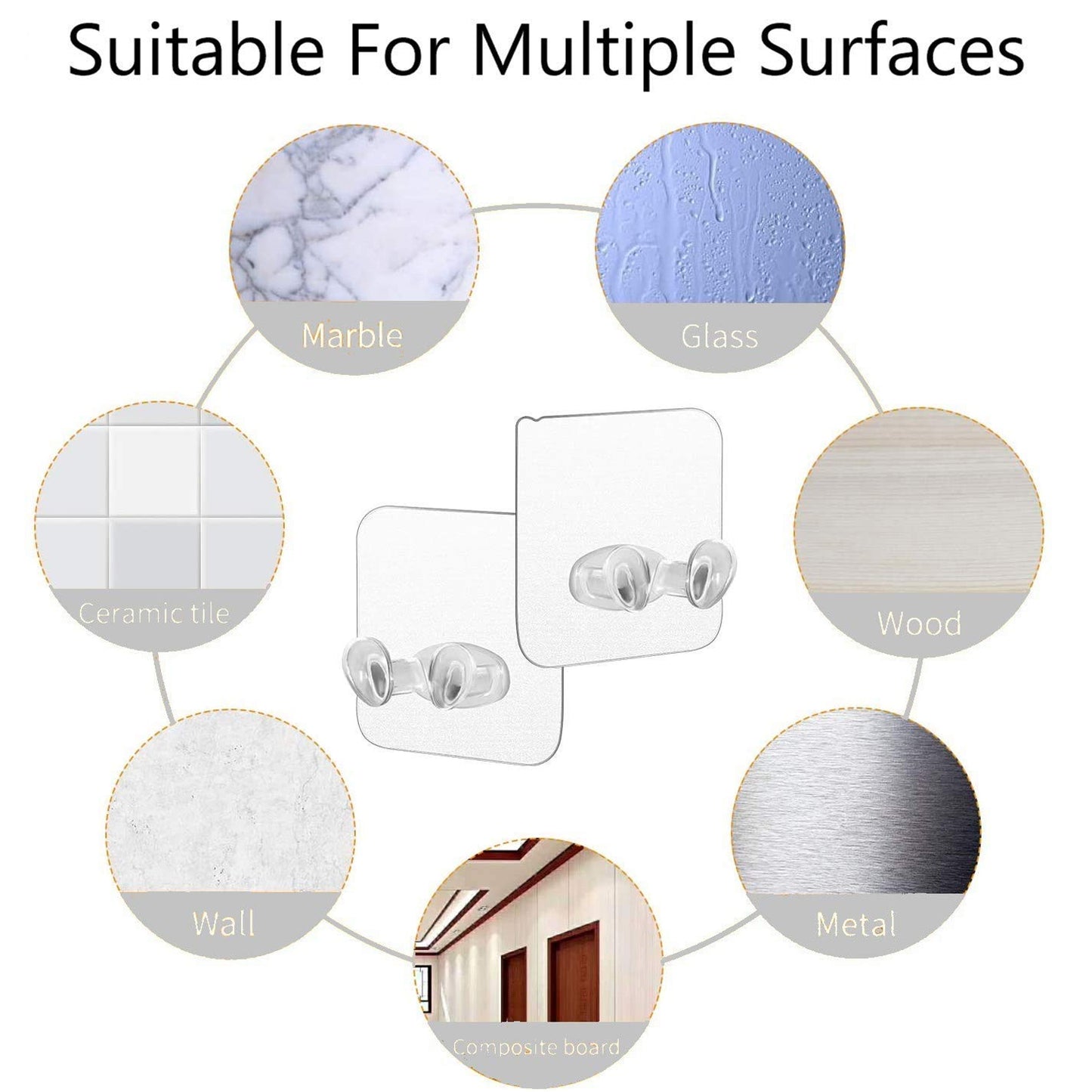 Transparent Self Adhesive Hook Seamless Drill Free Removable Wall Mounted Hanger As Toothbrush Holder Power Plug Socket Holder Waterproof And Oil Proof (1 Pc) - Happy Price - Image 5