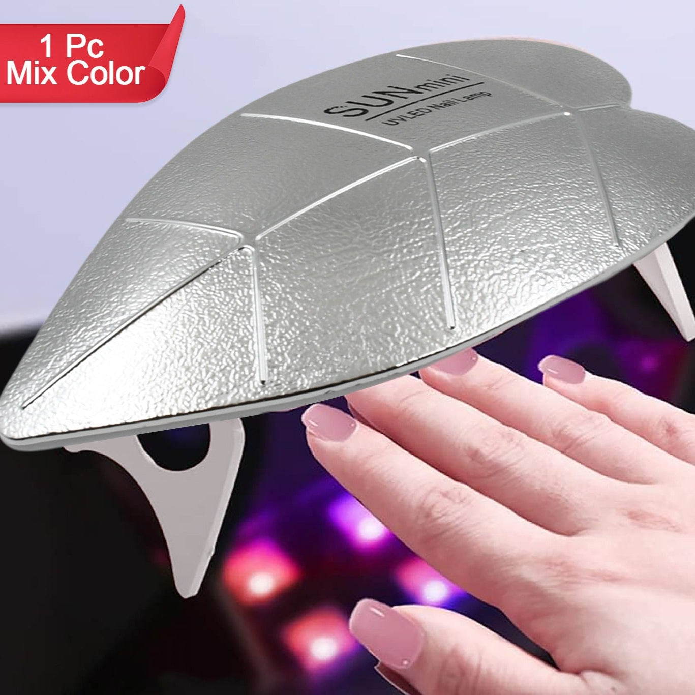 Mini Nail Lamp 6w 6 Led Uv Nail Dryer With Usb Cable For Gel Nail Polish Nail Art Tools For Starters Home Diy Professionals Salon Manicure (1 Pc) - Happy Price - Image 1
