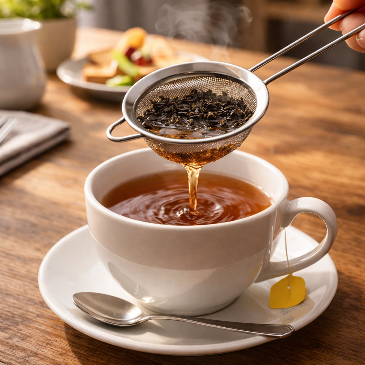3 Piece Stainless Steel Tea Strainer Set with Long Handle - Happy Price - Image 3