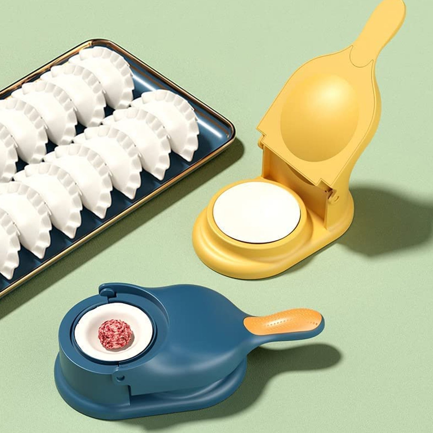 Dumpling Skin Press Mould For Gujiya Ghughra Momos Making 2 In 1 Dumpling Maker Mould Machine Kitchen Dumpling - Happy Price - Image 4