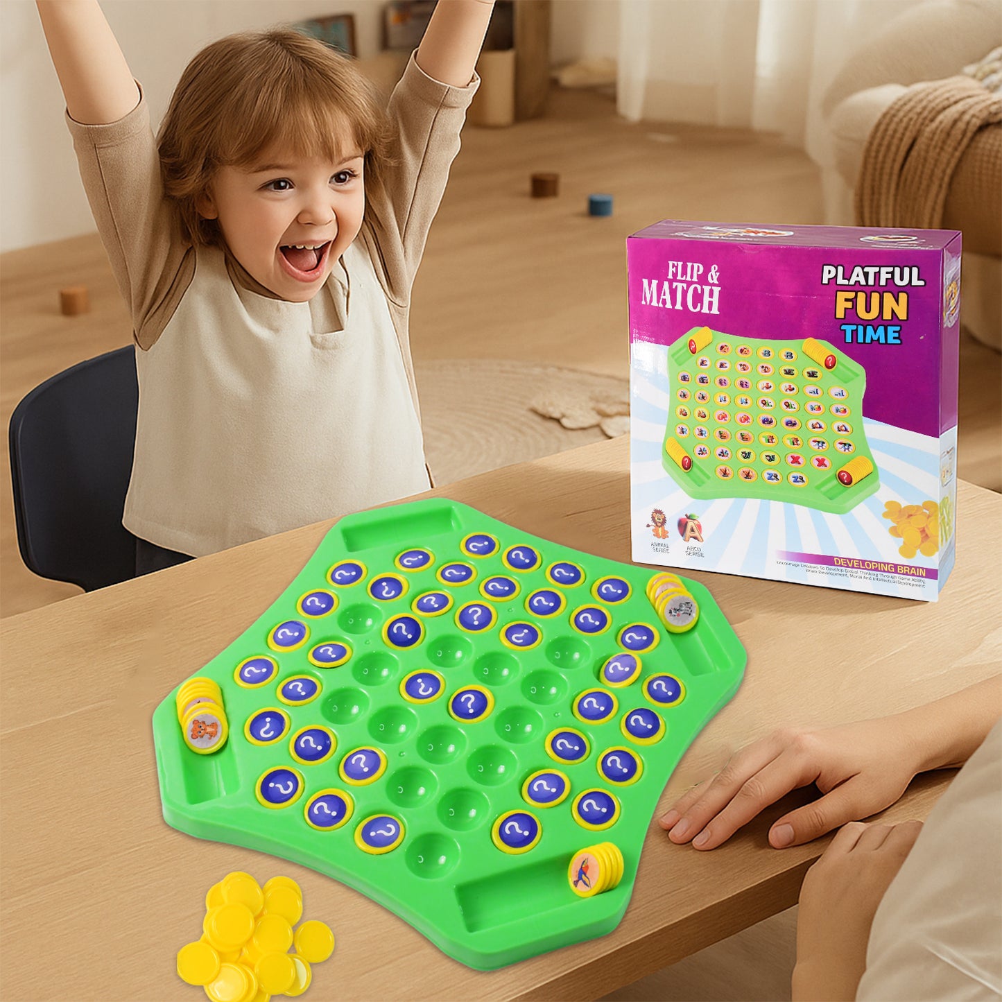 Flip & Match Educational Puzzle Game for Kids (1 Set) - Happy Price - Image 5