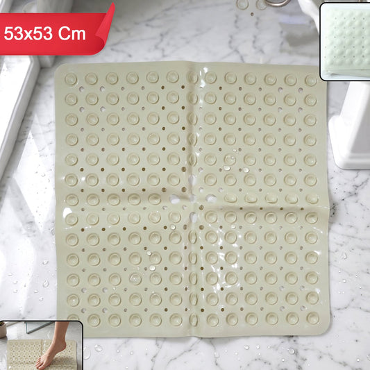 Anti-slip Bath Mat With Suction Cups (1 Pc 53x53 Cm)