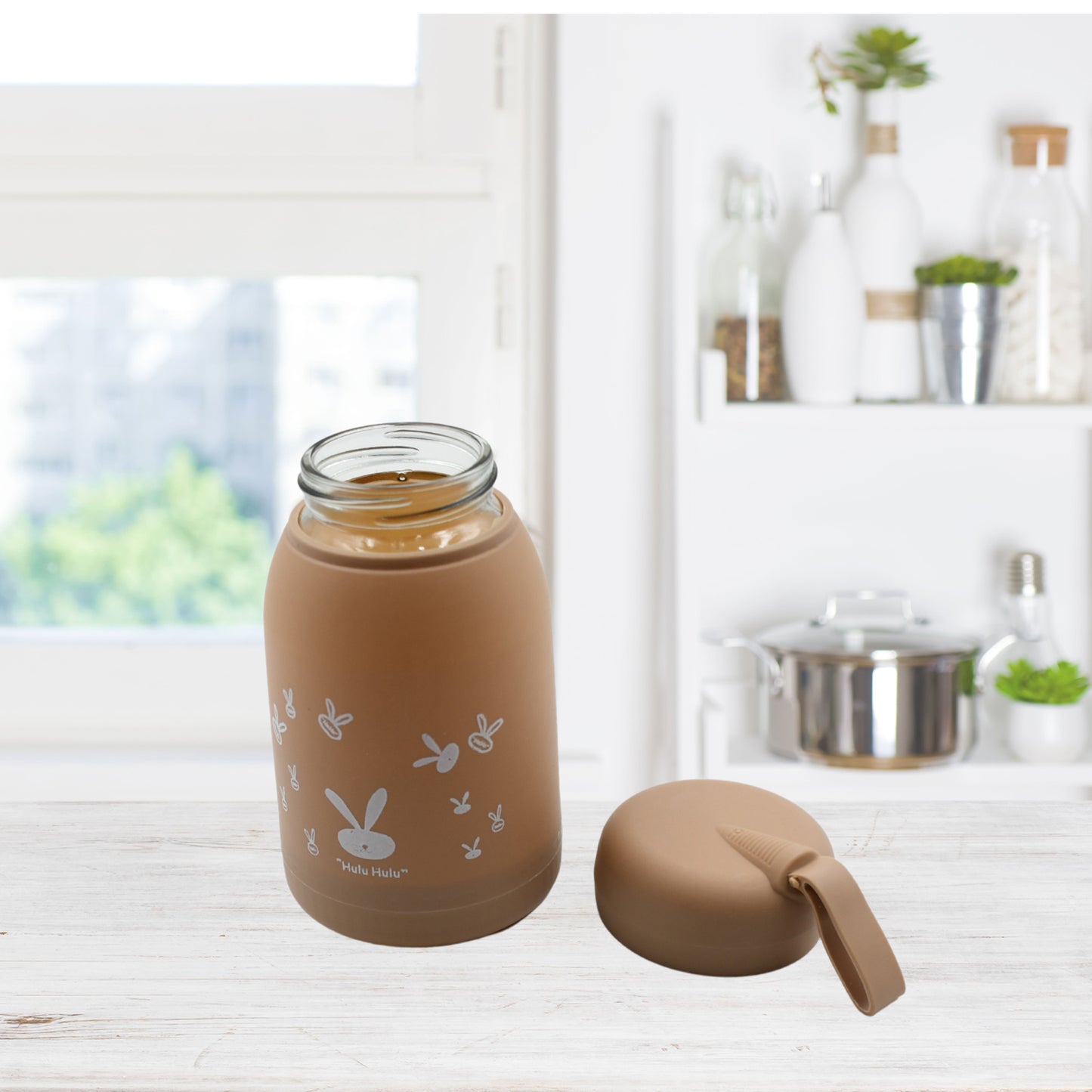 Cute Water Bottle For Kids - 330 Ml Cute Bunny Water Bottle  Cute Rabit Print Water Bottle For Boys And Girls  Kids Return Gift  Water Bottle Sipper  Insulated Water Bottle (Moq - 100 Pc) - Happy Price - Image 4