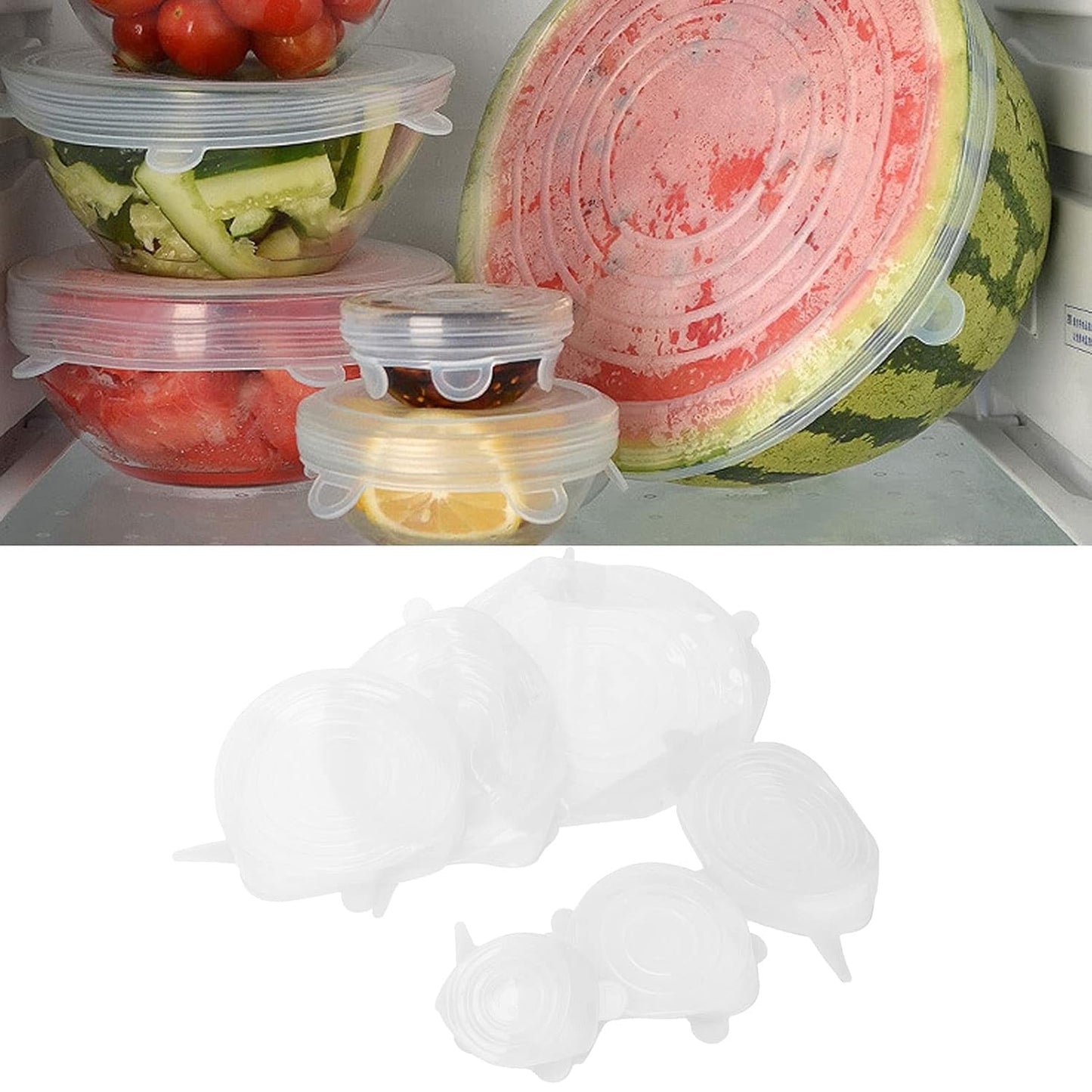 Silicone Food Cover Stretch Lids (6 Pcs Set  62 Gm) - Happy Price - Image 3