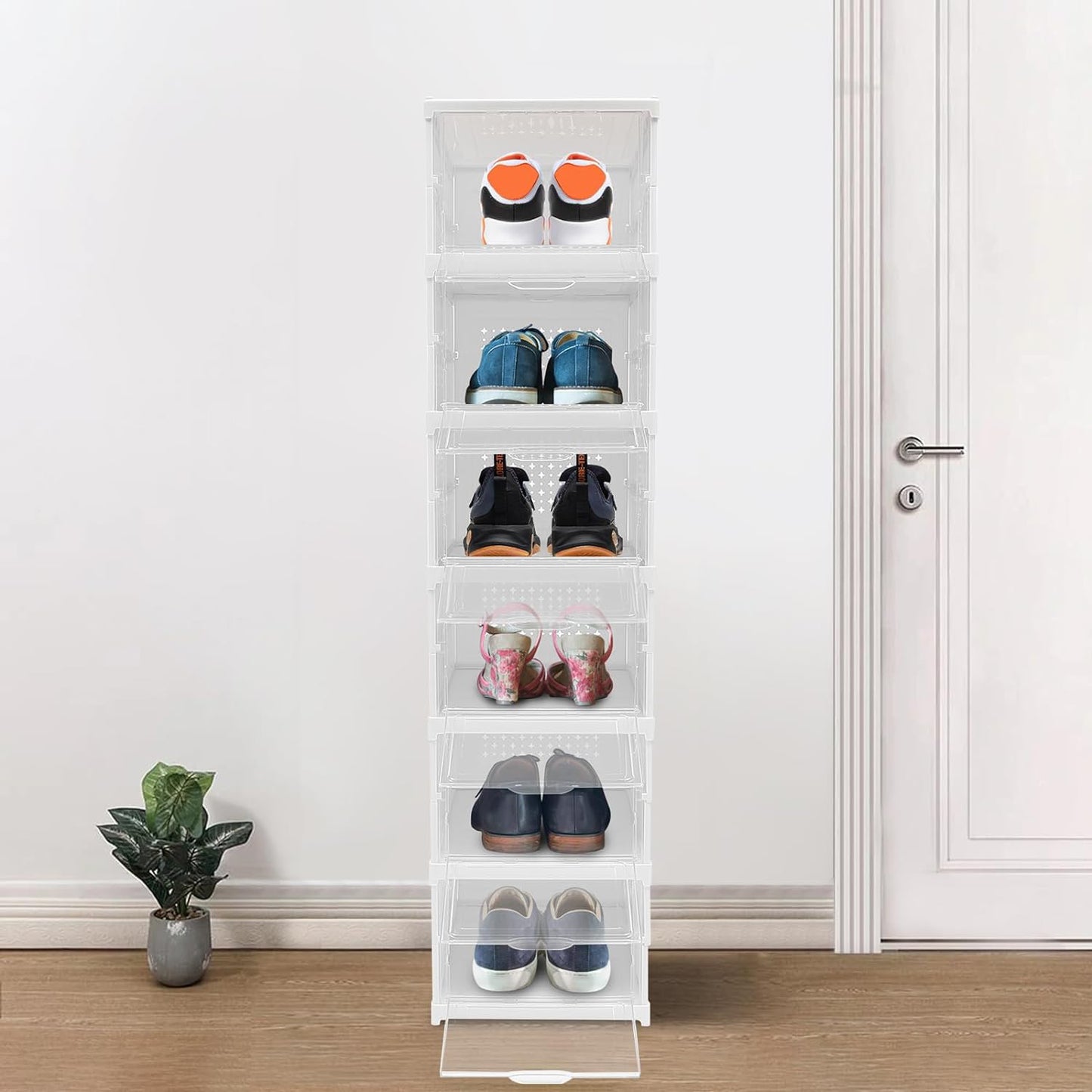 Stackable Multifunctional Storage For Clothes Foldable Drawer Shelf Basket Utility Cart Rack Storage Organizer Cart For Kitchen Pantry Closet Bedroom Bathroom Laundry (6  Layer 1 Pc) - Happy Price - Image 5