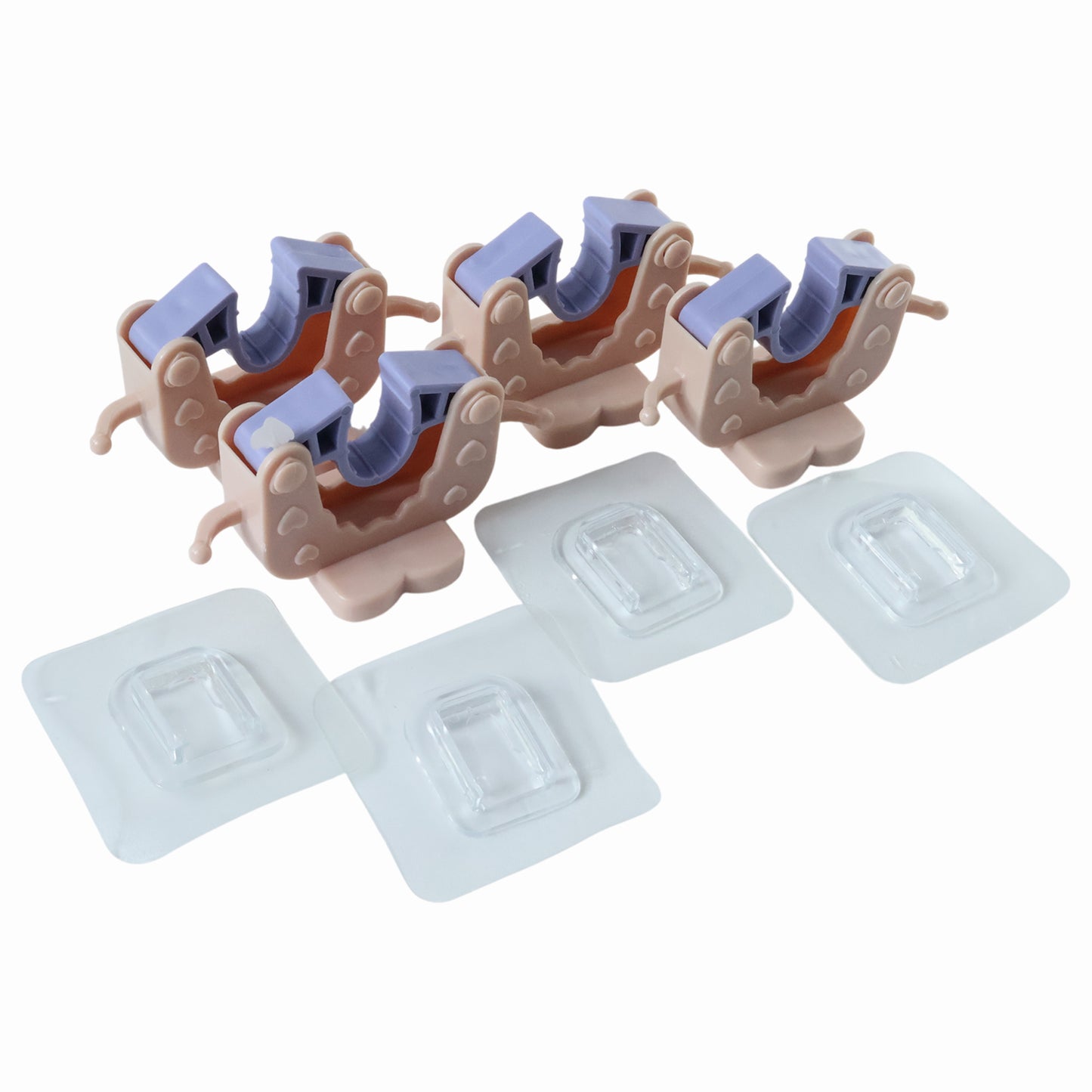 Wall Mounted Broom Mop Holder Clips - 4 Pc Set for Home Organization - Happy Price - Image 4