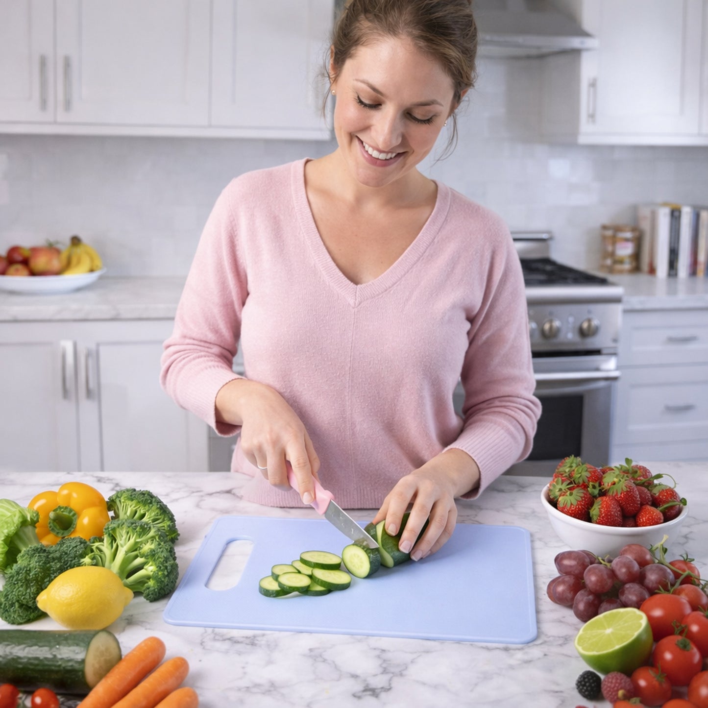 3-in-1 Kitchen Prep Set: Cutting Board, Paring Knife & Peeler - Happy Price - Image 3