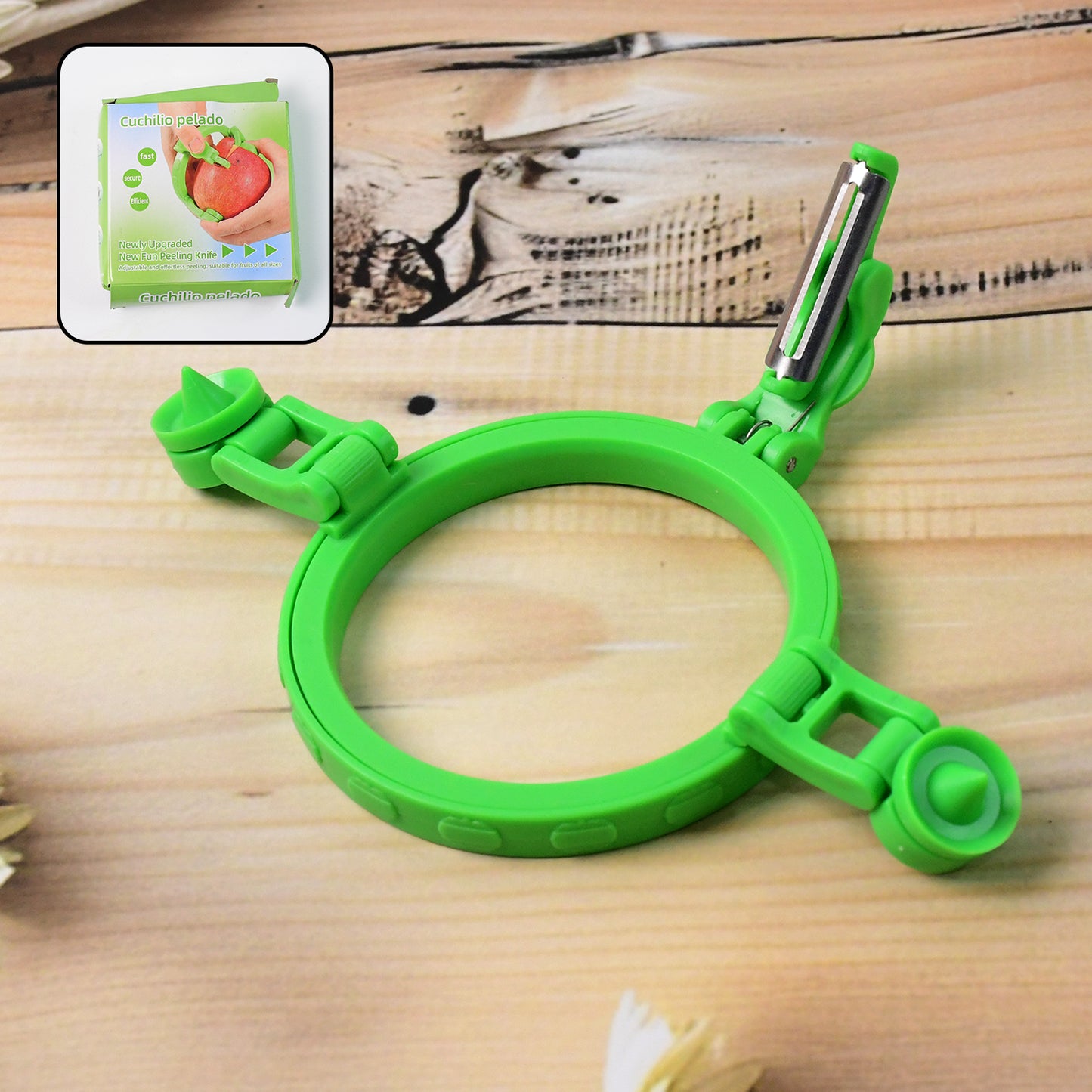 Adjustable Fruit & Vegetable Peeler with Holder Ring - Easy Kitchen Tool - Happy Price - Image 7