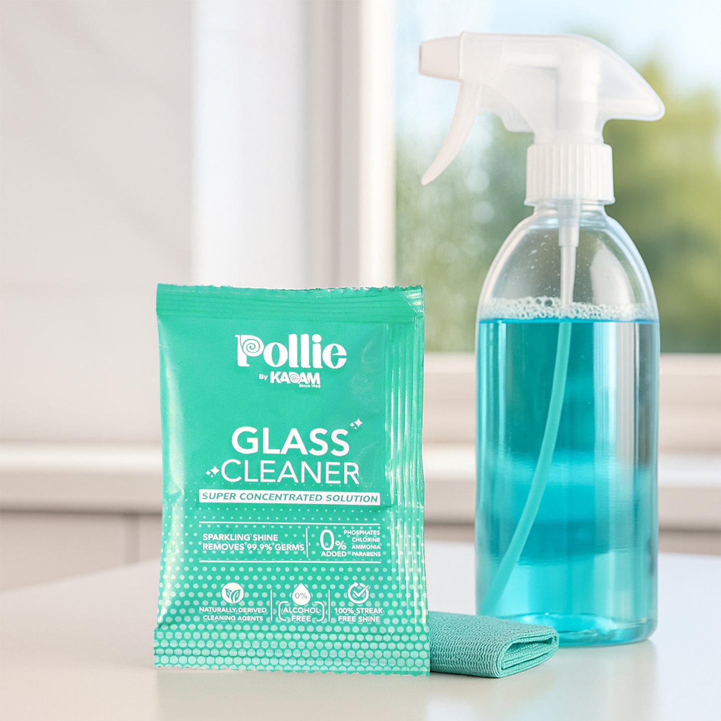 Pollic Kadam Concentrated Glass & Mirror Cleaner Sachet - 15 Gm - Happy Price - Image 4