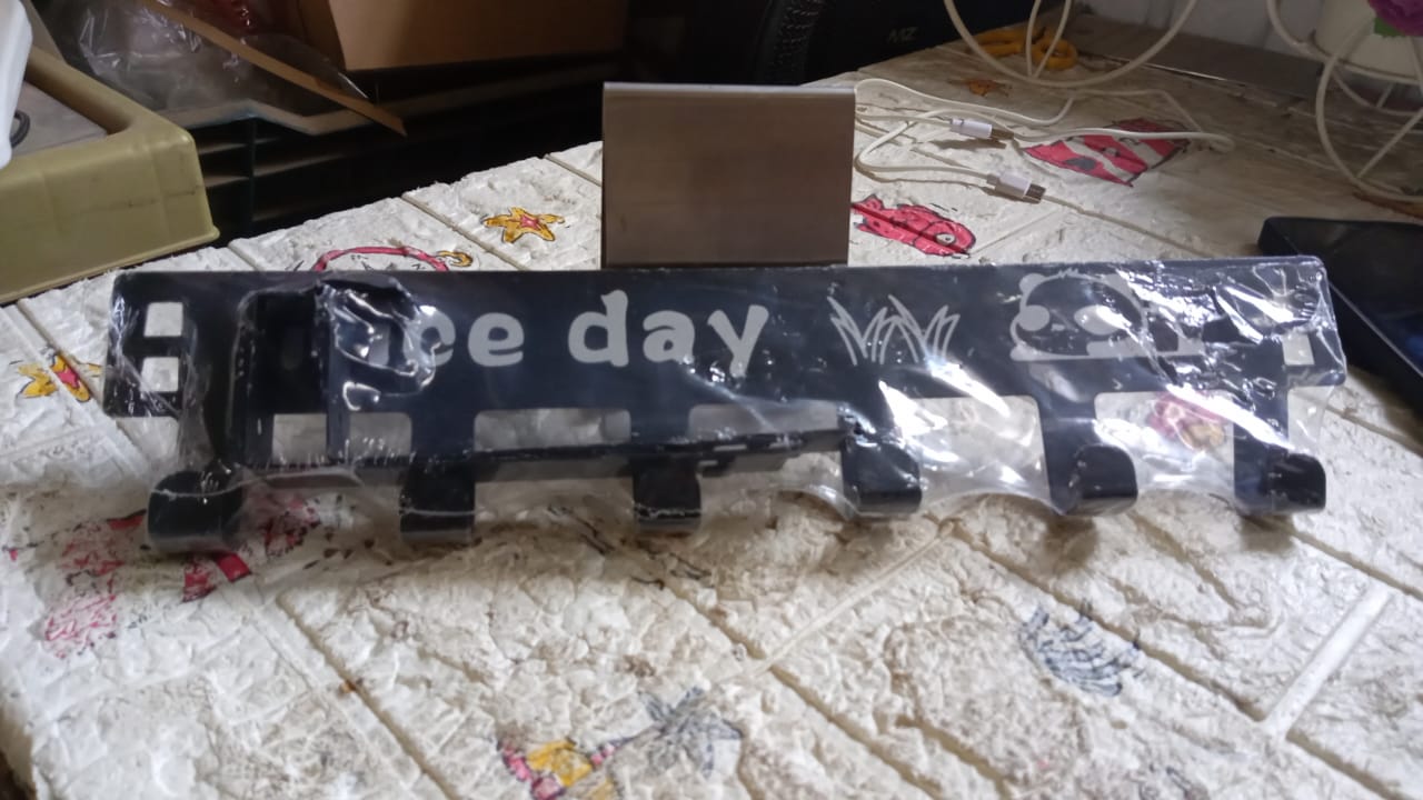 Heavy-duty Carbon Steel Cartoon Nice Day Over Door Hook Hanger Rack Towel Hanger Removable Door Hook Coat Scarf Cloths Hanger (1 Pc  6 Hook) - Happy Price - Image 7