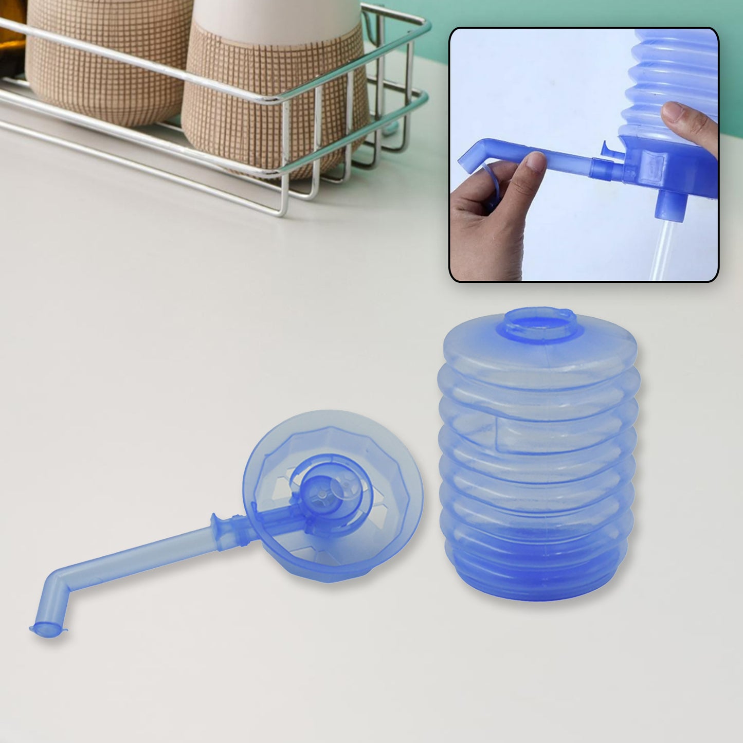 Water Pressure Device Water Pump Household Water Pump Practical Water Pump Drinking Water Pump Manual Drinking Water Pump Dispenser Hand Press Manual Pump (1 Pc) - Happy Price - Image 2
