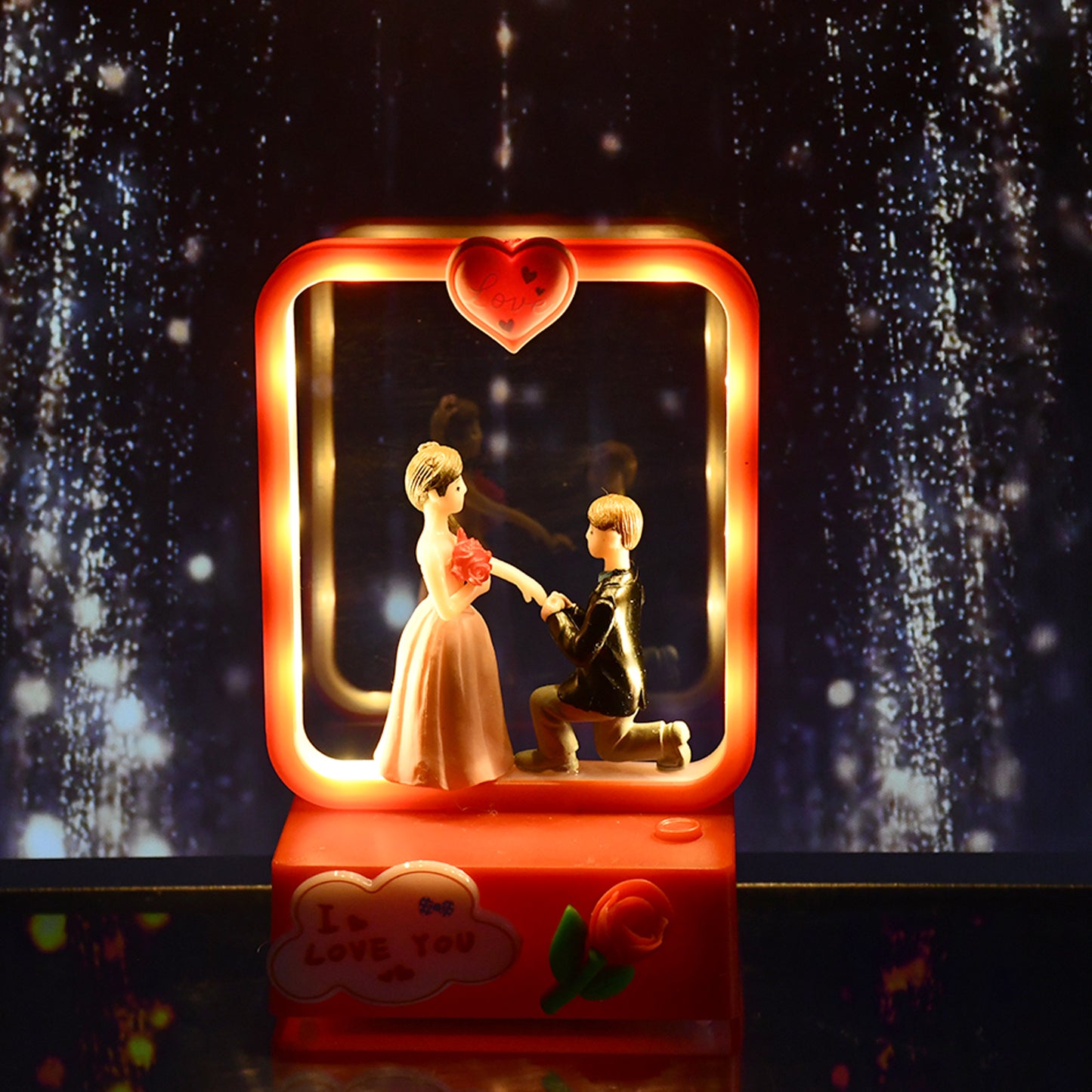 LED Love Couple Night Lamp Showpiece - Romantic Home Decor (1 Pc)