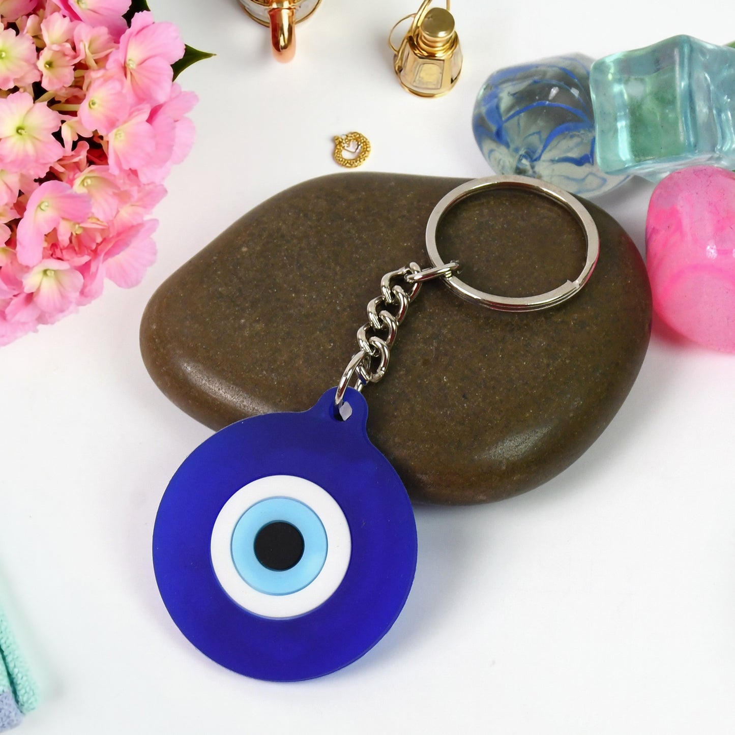 Evil Eye Rubber  Silicone Keychain (1 Pc  Blue Color) - Happy Price - Image 6