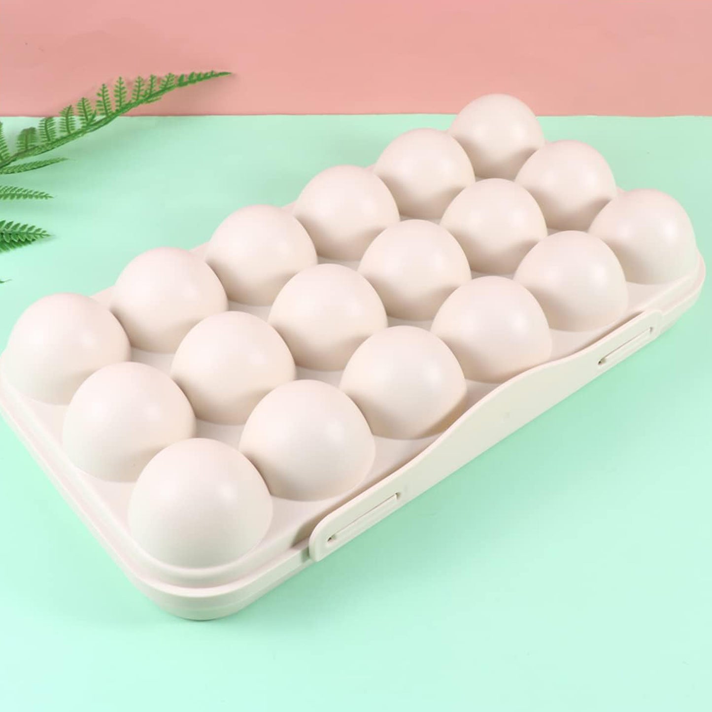18 Grid Egg Holder Storage Shock-proof Egg Container With Buckle Egg Carrier Egg Tray Egg Shelter Effective Full Seal Egg House Use For Fridge Camping Kitchen - Happy Price - Image 6