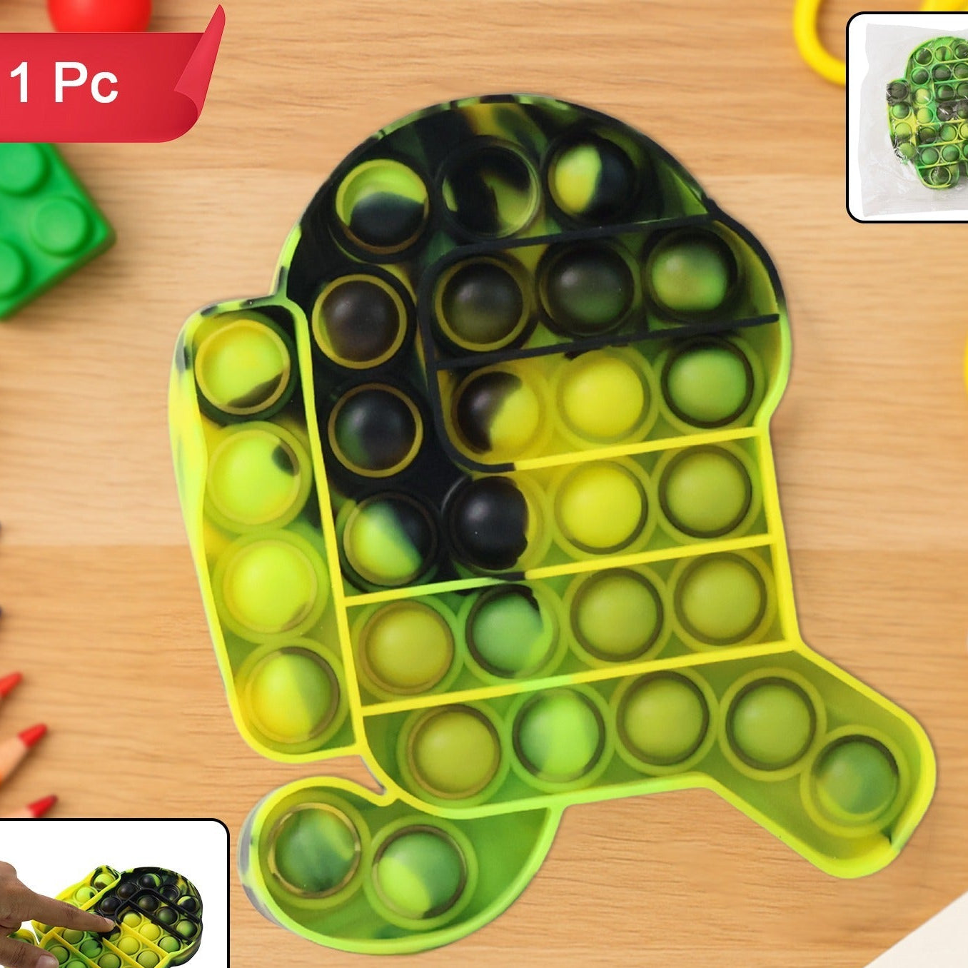 Astronaut Silicone Pop It Fidget Toy for Stress Relief (1 Pc) - Happy Price - Image 1