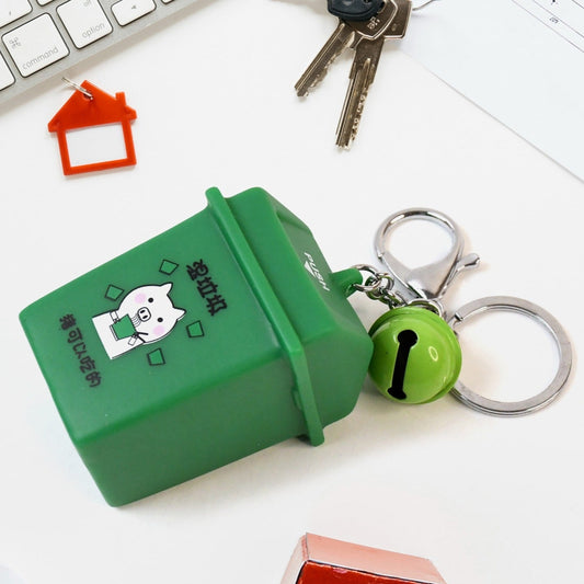 Trash Can Keychain Recycle Can Keyring Novelty Keychain Garbage Classification Keyholder For And Adults - Happy Price - Image 1