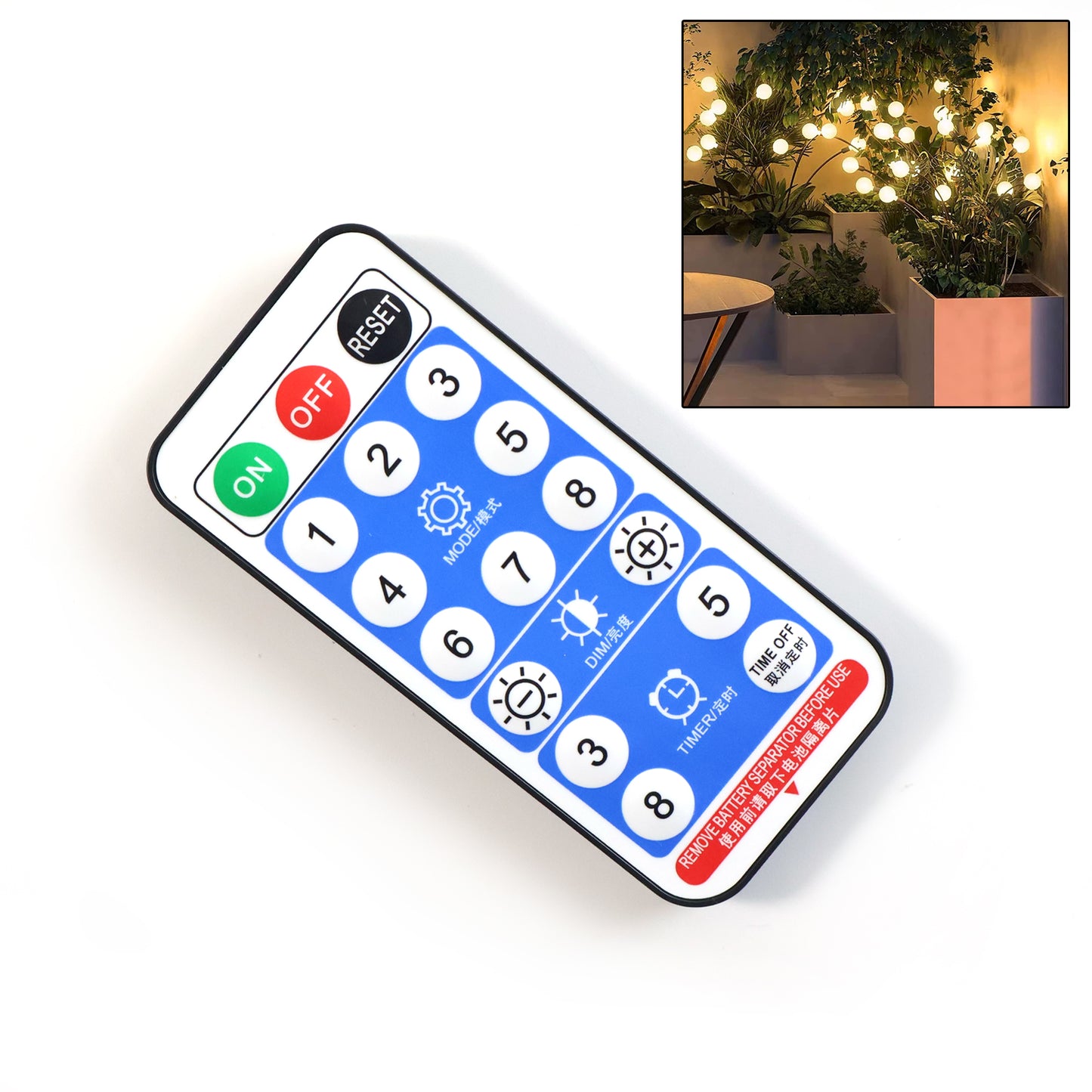 Solar Garden Ball Lights - Warm White LED String Lights with Remote Control - Happy Price - Image 5