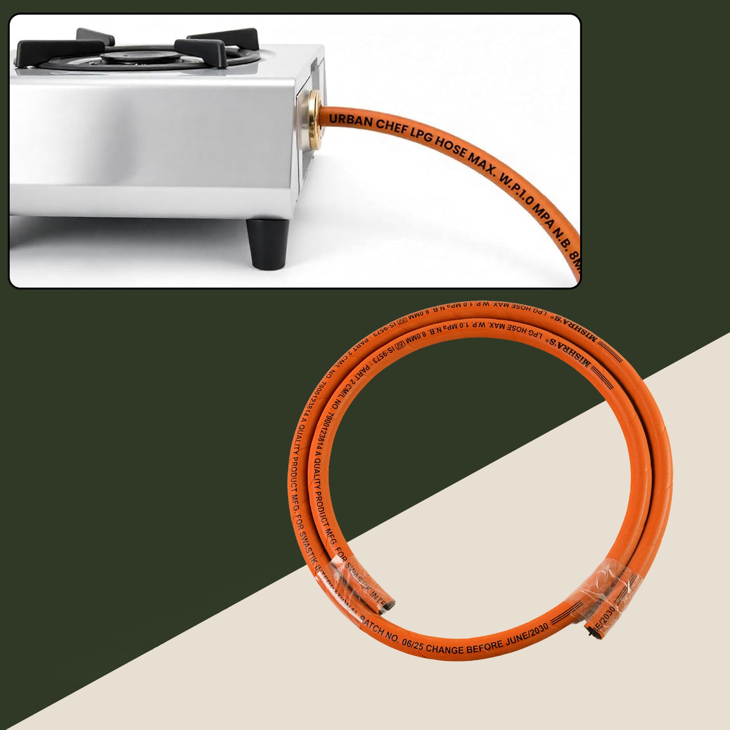 Mishras 5-piece Multipurpose Lpg Kitchen Combo Set With Gas Pipe Cylinder Trolley Knife Lighter  Peeler - Happy Price - Image 4