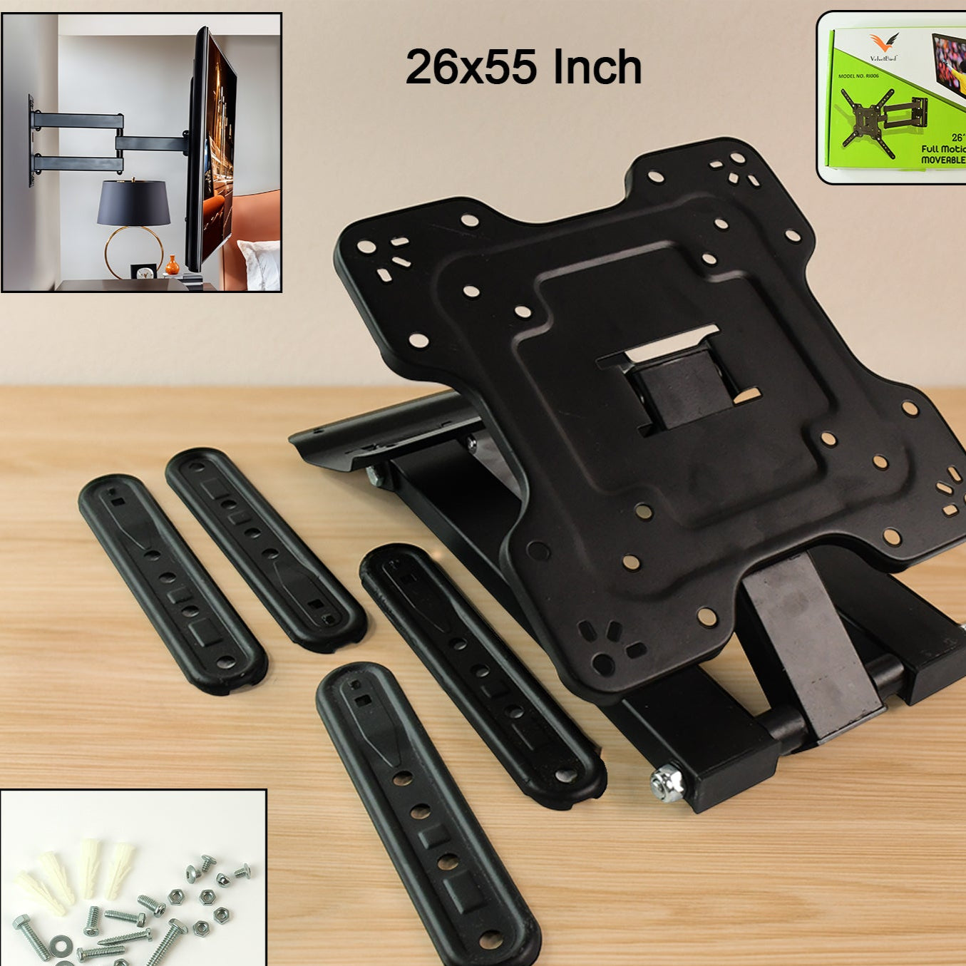 Heavy Duty 2655 Inch Full Motion Cantilever Wall Mount Bracket - Happy Price - Image 1
