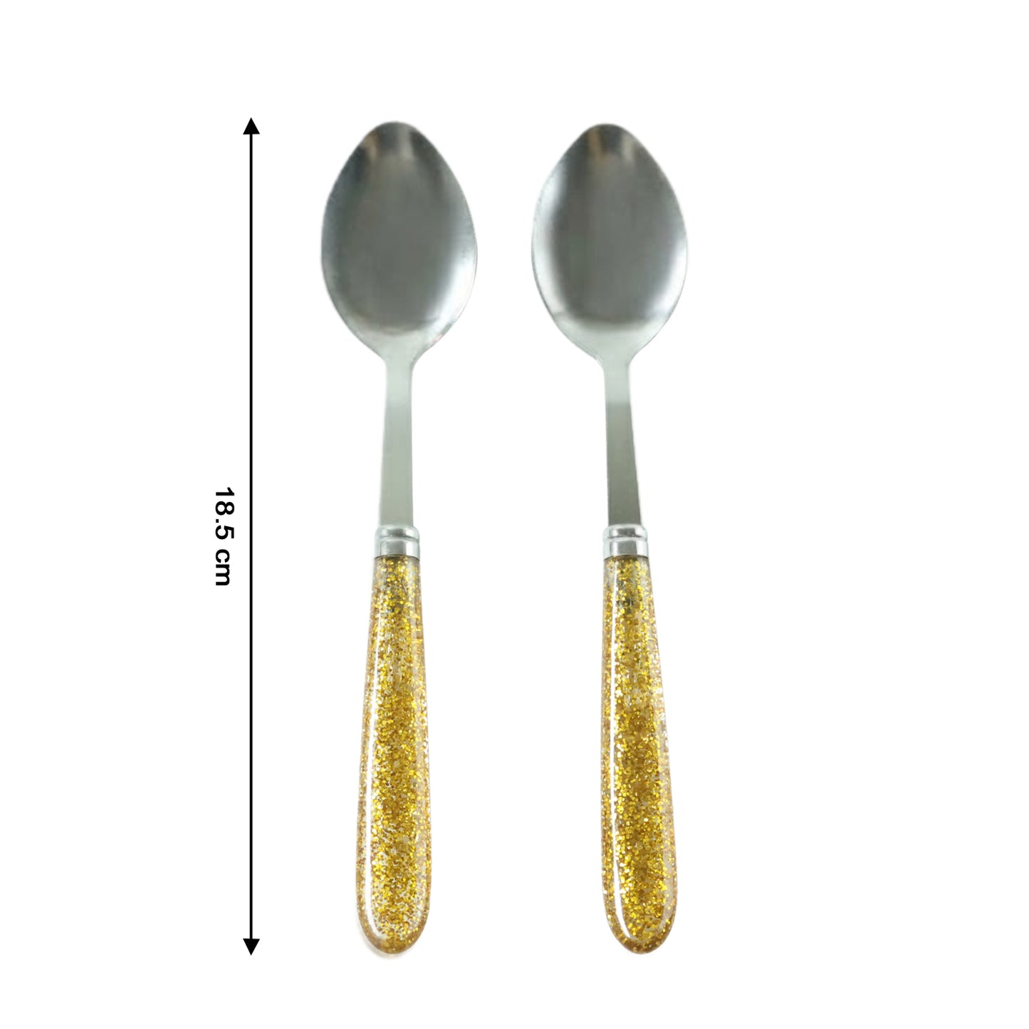 Set of 2 Stainless Steel Dining Spoons with Decorative Handles - Happy Price - Image 5